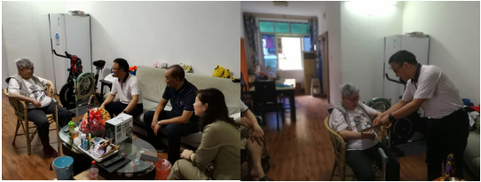 集團公司黨委書記、董事長周燕賓一行慰問 戰斗英雄陳紹光