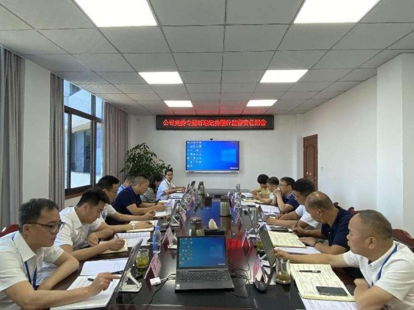 清源水務公司紀委向黨委專題匯報上半年履行監督責任情況